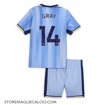 Tottenham Hotspur Archie Gray #14 Maglia Gara Trasferta Repliche 2024-25 Bambino Maniche Corte